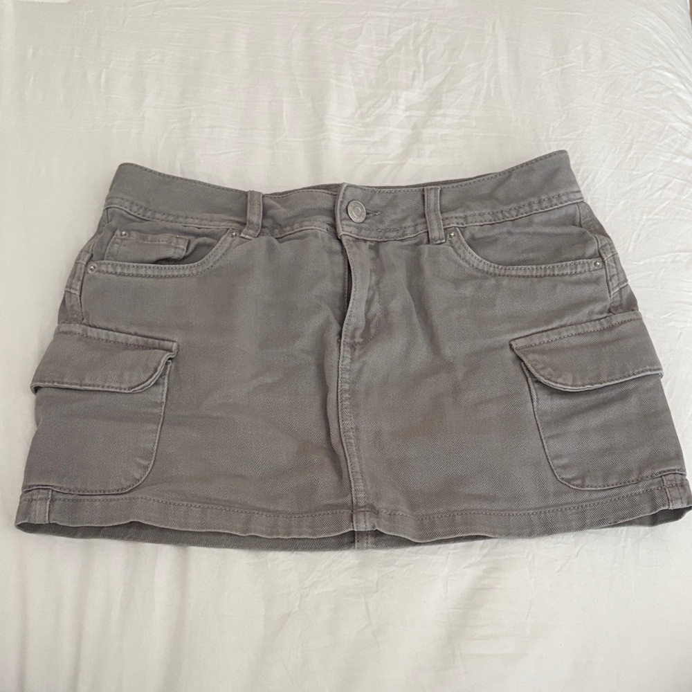 Gray Garage Cargo Mini Skort